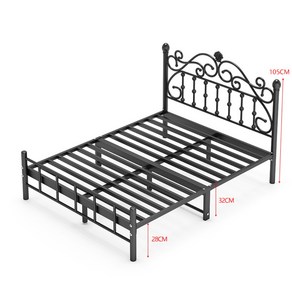 엔틱 침대 프레임 철제 공주 슬림 조립식 원룸 받침대 틀 평상 상판