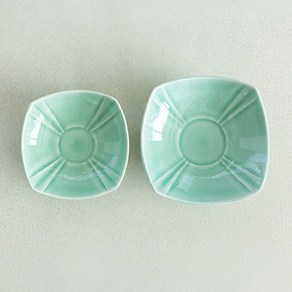 이천도자기 청자 사각찬기 사각앞접시, 1개, 사각찬기 1호 13.5cm