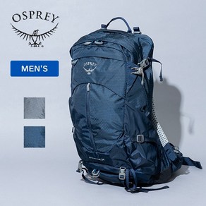 OSPREY (오스프리) STRATOS 34(스트라토스 34) 34L 블루 경량 포켓 아웃도어 등산 해외여행 백팩, 기본(블루)