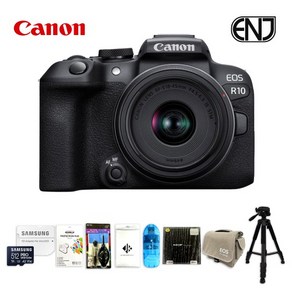 [캐논정품] EOS R10 18-45 Kit 미러리스 카메라+삼성 메모리 512GB+7종 풀패키지 / ENJ
