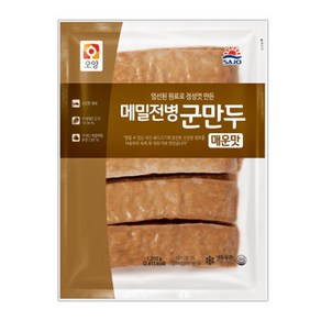 사조오양 메밀전병 군만두 매운맛 1.2kg, 3개