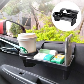 모두앤 차량 컵홀더 3in 1 휴대폰 텀블러 음료컵 멀티 거치대 틈새 수납, 블랙, 1개