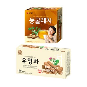 담터 둥굴레차 100T + 송원 우엉차 100T (200T), 120g, 2개