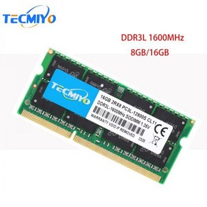 메모리 DDR3L 노트북 램 PC3L 12800S SOM 호환 가능 16GB 1600MHz 1.35V, 1개, 01 8GB DDR3L 1600