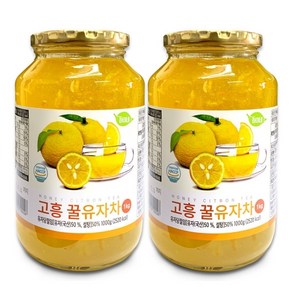 하이네 고흥꿀유자차 1kg+1kg, 1kg, 2개