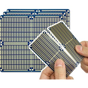 PCB보드 스냅보드 편리한 사이즈변형 만능 회로기판 납유해 성분 없는 금도금 표면처리 97 x 90 mm, 블루(3세트)