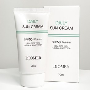 [본사정품] 디오메르 데일리 선크림 70mL(SPF50) 저자극 톤업효과 기능성 성분 미백 알부틴 함유 스킨케어 가능 Natual Poteco 지성 건성 문제성피부, 70ml, 1개