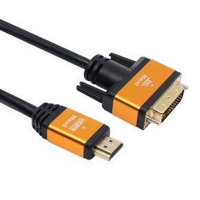 넥시 HDMI2.0 to DVI-D 골드메탈 케이블 1.8M NX739, 1개