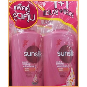 태국 썬실크(Sunsilk) 샴푸 핑크색 Smooth & Manageable, 1개, 950ml