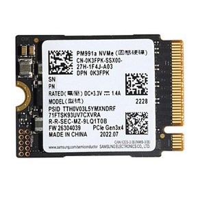 품질보증 삼성 PM991A 1TB M.2 2230 30Mm Nvme Pcie SSD 스팀 데크 서피스 프로 델 HP 레노버 노트북, 1개, 01 Black, 01 Black