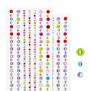 attizone 비즈스티커 큐빅스티커 모양스티커 포인트스티커 보석 진주 하트 별