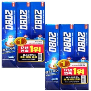 2080 블루 충치케어140g, 140g, 6개