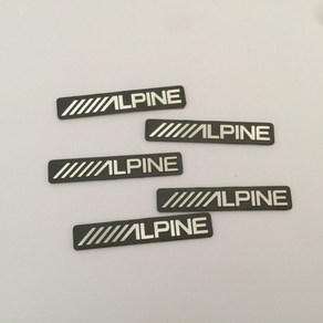 ALPINE 자동차 하이파이 스피커 오디오 배지 스테레오 엠블럼 스타일링 액세서리 2 개 5 10 ///, 01 2pcs