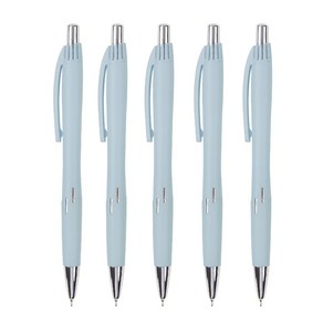 [마치]아트니들볼펜0.7mm 부드럽게잘써지는 판촉용볼펜 인쇄가능, 5개입, 스카이블루