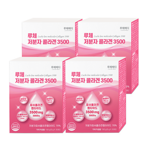 루체 저분자 피쉬 콜라겐 3500 펩타이드 비오틴 히알루론산 비타민C 엘라스틴 150g (5g x 30포), 4개