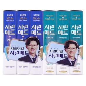 시린메드 검케어민트 치약 100g x 3개 + 시린메드F 시린이치약 100g x 3개 정품 판매처 소다