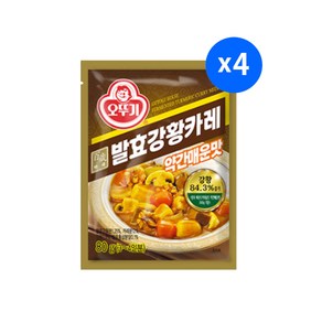 데일즈기획 오뚜기 백세 발효강황 카레 약간매운맛, 80g, 4개