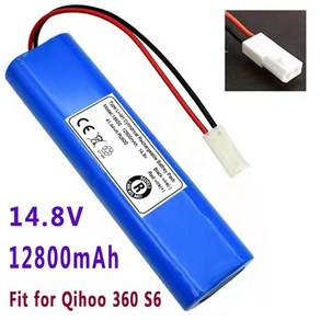 로봇 청소기 배터리 진동 호환(교체) 긴수명 Qihoo 360 S6 용 팩 14.8V 4800mAh 진공 예비 부품 액세서리 교체, [01] 1pcs battey, 4) 1개 배터리, 1개