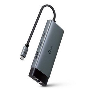 티피링크 6 in 1 C타입 USB허브 UH6120C USB C / A / HDMI / 기가 이더넷 포트, 그레이 색상(GRAY), 1개