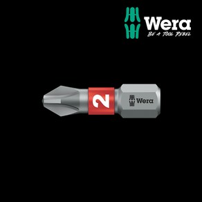 WERA 베라 수공구 851/1 BTZ 십자 비트 낱개 PH2 x 25mm (056422), 1개