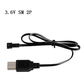 1PCS 3.6V 2P 250MA SM 플러그 USB 충전기 LED 충전 표시기, 검은색, 1개