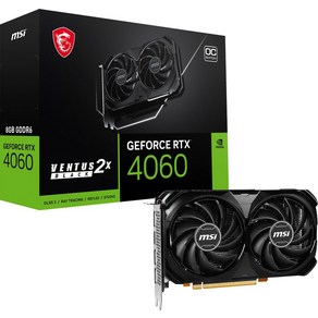 MSI GeFoce RTX 4060 VENTUS 2X BLACK 8G OC 그래픽 보드 VD8560, 상세페이지 참조