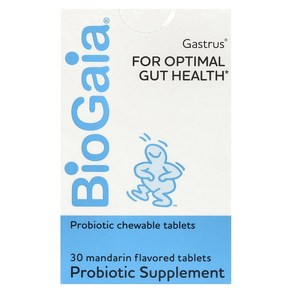 BioGaia 바이오가이아 Gastrus For Optimal Gut Health Mandarin 30 Tablets