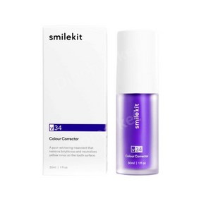 HISMILE V34 치아 화이트 보라색 교정 치약, 1개, 30ml