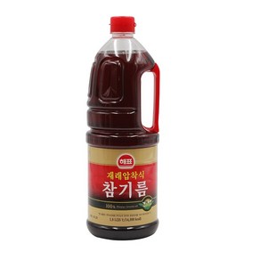 해표 재래 압착식 참기름, 1.8L, 8개