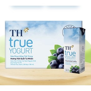 TH TRUE YOUGURT 베트남 TH 요구르트  블루베리맛 요구르트, 24개, 180ml