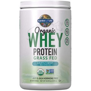 가든오브라이프 Gaden of Life Gass Fed Whey Potein Powde Lightly Sweet 480g, 1개