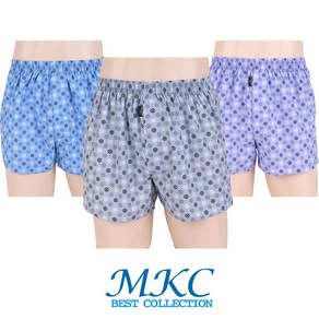 지앤비샵 MKC 남성 실켓 면100% 3매입 트렁크팬티 MKC2019