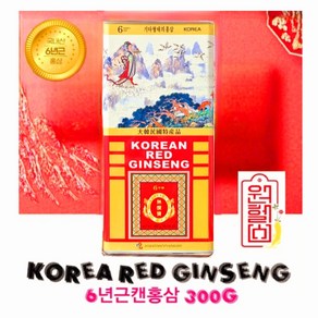 KOREAN RED GINSENG 6년근 캔홍삼 300g 소편 6년 홍삼 6년근 캔홍삼, 1개