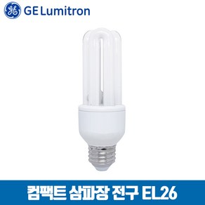 GE라이팅 삼파장 컴팩트 EL 전구 9W 12W 15W 20W 25W 30W E26램프, 컴팩트 전구20W, 주광색(하얀빛), 1개