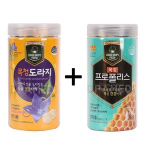 닥터헬퍼 목청 2개 목청프로폴리스 216g + 목청도라지 216g 원통 케이스 세트