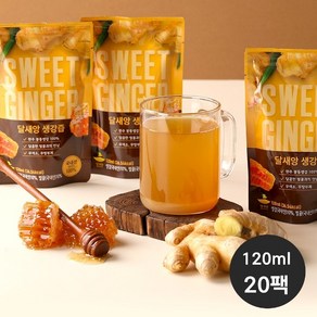 달새앙 [달새앙] 명품 봉동생강과 벌꿀로 만든 생강즙 120ml x 20팩, 20개