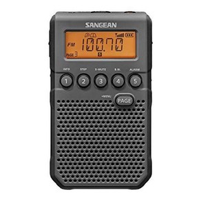 산진 포켓 라디오 FM 기상 경보 등산 DT-800BK 블랙