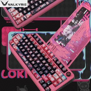 [성의] VALKYRIE 발키리 VK75 무선 기계식 게이밍 키보드 IP판 RGB gasket 8000mah 75%배열 전키핫스왑DIY 3모드연동OK, 란위블루-블루털축