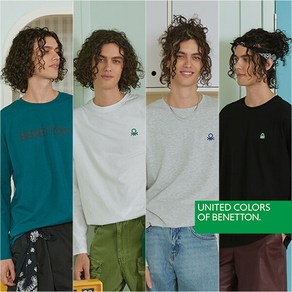 [BENETTON] 24FW 베네통 남성용 코튼 롱슬리브 4종 세트