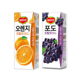 델몬트 드링크 190ml 오렌지x24팩+포도x24팩, 48개