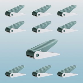 스마일공감 각도조절 신발거치대 슈즈렉 현관 신발장 정리대, 10개, 그린