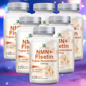 HEALTHY PARTNERS NMN+피세틴 트랜스레스베라트롤 1200mg 니코틴아미드 NAD 고순도 99% 무관세