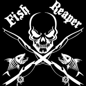 Fish Reape 해골 스티커 자동차 낚시 매니아 데칼스티커, FISHREAPER 반사화이트, 4개