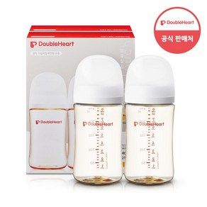 더블하트 모유실감 3세대 트윈팩 240ml 블루밍가든, PPSU 제뉴인화이트, 4개