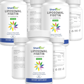 샤로에이드 리포조말 피세틴 퀘르세틴 1200mg Shaoaid Liposomal Fisetin 60캡슐 3병, 3개, 60정