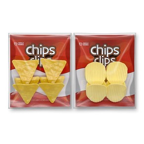 ChipsClips 칩스클립 과자모양 집게 다용도 봉투 봉지 밀봉집게 4p