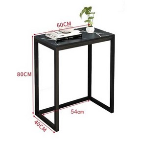 소파 티테이블 틈새활용 대리석 장식 선반 로봇청소기, 16.블랙프레임+블랙인조대리석60x40x80, 1개