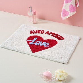 [모던하우스 인천점] AMOUR 하트 터프팅 발매트 45X65cm -[BG2025006]