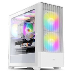 DNM600 MAX MESH RGB 화이트 미니타워 PC케이스, 1개