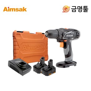 아임삭 AD418R 충전드릴 18V 2.0AH 2팩 케이스포함 2단속도조절 드릴 드라이버 작업